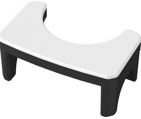 Zuxbolf Taburete para Pies de Inodoro Escalón Plegable para WC de Plástico Reposapiés de Baño de 39 x 22 x 17 cm Taburete de Inodoro para Adultos y Niños para Estar en Posición Óptima y Cómoda