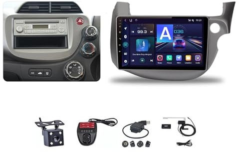 Generico Autoradio Android 12 da 9 Pollici per Honda Fit/Jazz 2007-2013, Ricevitore 2 DIN da Incasso con CarPlay, Android Auto, Radio FM/AM e Controllo vocale - Navigazione avanzata