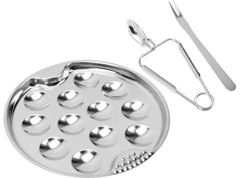VERDANVERSE Juego de Platos de Caracol de Acero Inoxidable, 1 Set