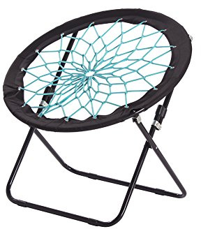 CampLand Bunjo Bungee Dish Chair - Versatile Folding Chair with Fun Bouncy Design - Circle Web Chair for Room Garden Dorm Rooms and Lounging in Living Rooms, and Bed Rooms