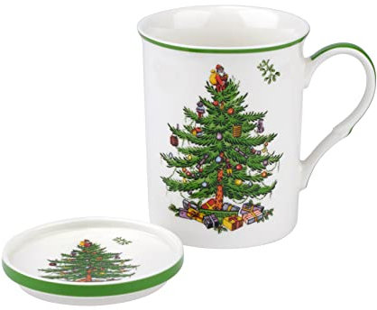 Spode Christmas Tree Mug & Coaster Set