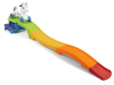 Step2 Unicorn Up and Down Roller Coaster for Kids – Ride On Toy for Indoor/Outdoor Use – Secure Ride, Skill Building Toddler Toy, Assembled Dimensions: 12.75” H x 110” W x 27” D