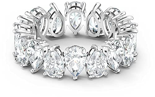 Swarovski Matrix Vittore Ring, Tropfenschliff, Weiß, Rhodiniert