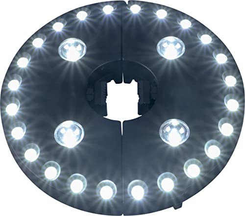 Wireless Battery Powered 28 LED Umbrella Light. 3 Brightness Settings - Attach to Umbrellas and parasols for an Instant Light Source. Parasol Light, Garden, Camping, Patio, Outdoor, Decking Light
