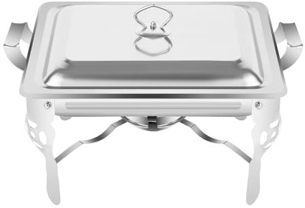 TaNeHaKi Chafing Dish de Acero Inoxidable Calentador de Platos 6L Contenedor Calentador de Aparador de Acero Inoxidable Calentador de Platos de Acero Inoxidable Aparador Catering Party