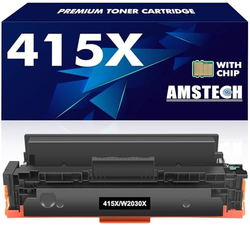 1er-Pack Mit Chip Kompatibel für HP 415X 415A Tonerkartusche als Ersatz für MFP M479fdw Toner Color Laserjet Pro M479dw M479 M479fnw M479fdn M454dw M454dn M454 W2030X W2030A - Schwarz