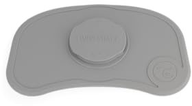 Twistshake Click-Mat Mini 31 x 17 cm Non-Slip Feeding Placemat for Most Highchair Trays, Placemat Grade Strong Suction, BPA Free, 6+ Months, Gray D2C