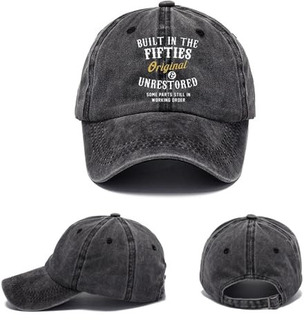 Anseom Gorra Beisbol, Gorra de Hombre Vintage Ajustable Gorra de Algodón de Verano Aire Libre Cap para Hombres Mujeres Regalos para Abuelos