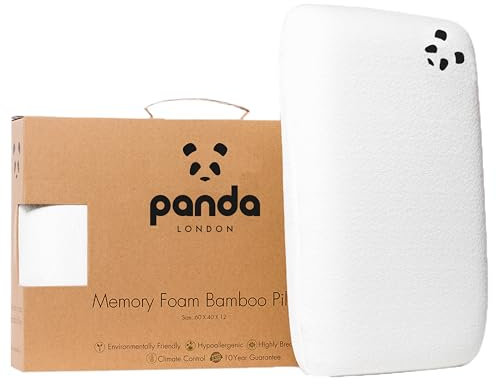 Panda London Bamboo Memory Foam Pillow - Orthopaedic Support, Bamboo Cover, 30-Night Trial