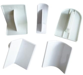 PRETYZOOM 5piezas Alisadores para Fondant y Raspadores para Tartas Herramientas De Repostería Abs Alimentario para Alisar Superficies y Esquinas Decoración De Pasteles