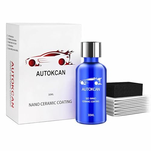 Keramikversiegelung Auto, Graphene Ceramic Coating, Keramikversiegelung für Autos, Ultrahochglanz, Extrem Hydrophob, Nano-Versiegelung für Lackschutz Nano Versiegelung Auto (9H 30ML)