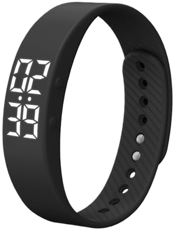 Pulsera de Monitorización de Actividad Física | Monitor de Actividad Deportivos Rastreador Fitness - Contador de Pasos con Alarma Vibratoria para Corredores Gimnasio Running Deporte