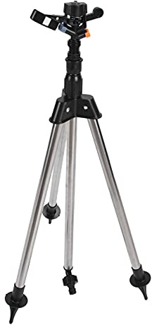 Aspersor de Brazo oscilante con Rosca Macho G1/2, aspersor de Impacto con trípode Ajustable, Kit de riego por atomización para césped, para Control de Polvo en Jardines y Obras de