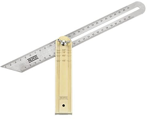 Alyco - Falsa Escuadra de Acero Inoxidable, Mango de Aluminio, 250 mm - 197398
