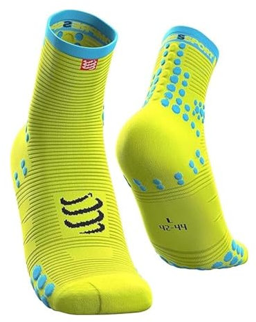 COMPRESSPORT Herren Pro Racing V3.0 Run High Kompressions Laufsocke, Neongelb, 42-44 EU