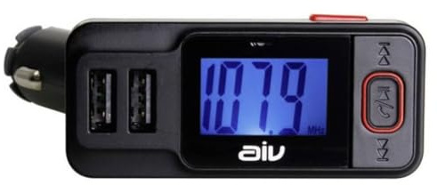 AIV 530414 147279 FMT-719 BT-RDS FM-sändare inklusive handsfree-funktion, med fjärrkontroll, svart
