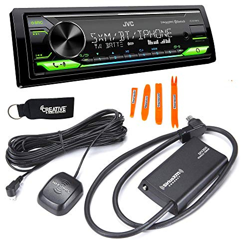 JVC KD-X370BTS Digital Media ReceiverW/BT, USB, Amazon Alexa + Included SirusXM SXV300 Satellite Radio Tuner