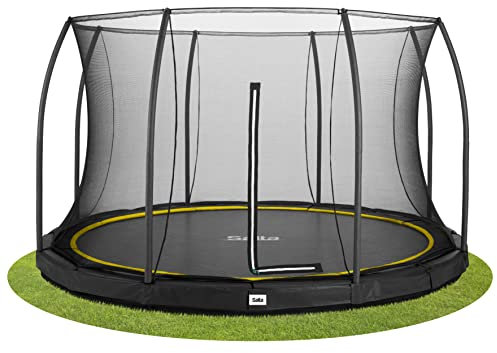 Salta Comfort Edition Ground - Bodentrampolin mit Sicherheitsnetz - ø427cm - Rund - Schwarz
