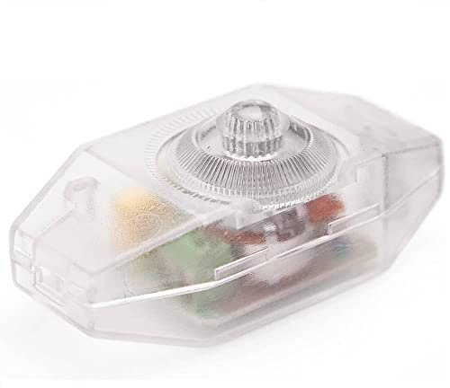 CABLEPELADO Potentiomètre régulateur de lumière avec interrupteur, dimmer, interrupteur variateur d'intensité, atténuateur de lumière, convient pour : 1-40 watts, 230 V, connexion par soudure, PVC,