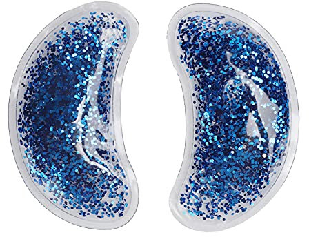Impacchi di Ghiaccio in Gel per gli Occhi, Cuscinetti per gli Occhi Rinfrescanti Riutilizzabili e Bende Sotto gli Occhi, Cura della Pelle degli Occhi Caldi e Freddi per Occhi (Blu)