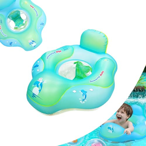 Bouee Bebe Bleu avec Siège 2-6 Ans,Gonflable Flotteur De Piscine Anneau de Natation pour Bébé Siège de Piscine,Bouée Bébé Piscine,Flotteur Piscine Bebe Accessoires pour Enfant Garçons Filles
