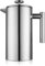 Wrobic Cafetiere French Press Kaffeemaschine, 1500 ml große isolierte Cafetiere, doppelwandiger isolierter Edelstahl, 3-stufiges Filtersystem, französische Presse für Zuhause, Camping und Büro, Silber