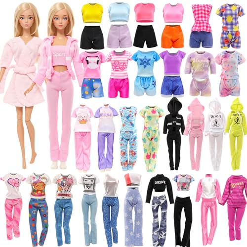 Miunana 9 Sets Doll Clothes Outfits Random Fashion Pack for 11.5 Inch Dolls