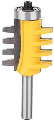 Broca Enrutadora para Juntas de Pegamento para Dedos, Vástago Reversible de 8mm, Brocas Enrutadoras para Juntas de Dedo, Cortador de Cincel para Carpintería, Estantería para