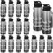 Kaxtde 15 Pcs Black Thank You Plastic Bottle, 20oz Reusable Water Bottles Bulk with Lid and Strap, Appreciation Bottle Gifts for Nurse Team Coworker Teacher Team Gifts Graduation Thanksgiving