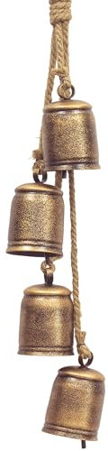 Weihnachtsglöckchen zum Aufhängen XXL groß, Glocken Vintage Glöckchen, rustikal Metallglöckchen, Weihnachtsbaumdekoration, Glocke, Ornament, Wand deko (Shabby Vintage)