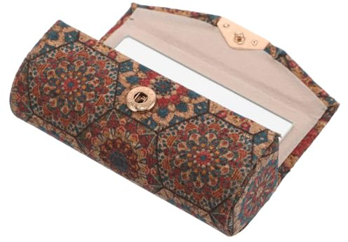 Healvian Porta Rossetto con Specchietto Integrato Organizer Vintage per Lucidalabbra Scatola Portarossetto Portatile per Borsa e Zaino Astuccio per Trucco da Donna