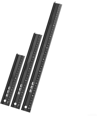 Aluminium Cutting Ruler with Non Slip Backing, Great for Engineers, Teachers and Creative Projects (45CM)