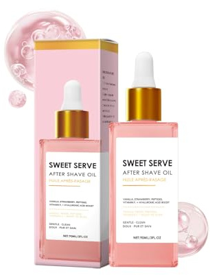 After Shave Oil,Aceite After Shave de Fresa y Vainilla para Mujeres,Soft Serve after Shave Oil,Aceite Aftershave,para Prevenir Pelos Encarnados,Perfecto para Hombres y Mujeres