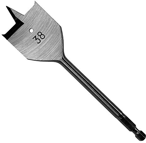 Ø 38 mm Holzbohrer Flachfräsbohrer Flachbohrer Bohrer 1/4 Sechskant Aufnahme