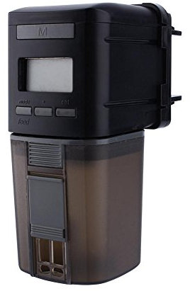 HEEPDD Alimentatore Automatico di Pesce, Cibo per Pesci Alimentatore Automatico con Timer Distributore di Cibo per Pesci LCD Digitale per Acquario