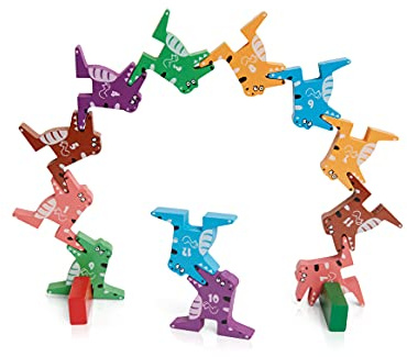Wooden Stacking Game 3 4 5 Year Old Crococile Building Blocks Animal Stacking Toy Beehive Toys
