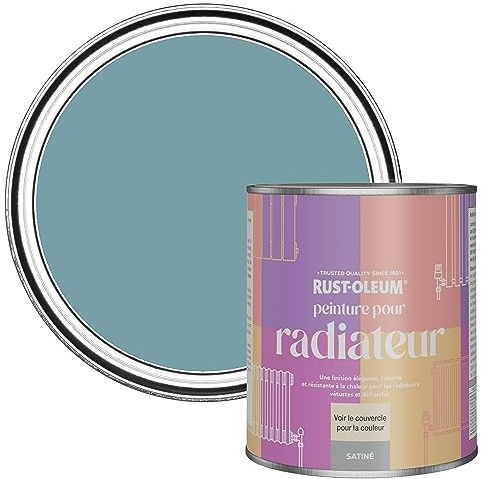 Rust-Oleum Blue Heat Resistant Radiator Paint in Satin Finish - Pacific State 750ml