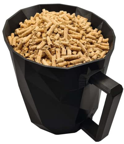 GranuleBox - Pelle à Granule - Capacité XL de 2 kg - Imprimée en 3D - Fabriquée en France (Noire - 2kg)