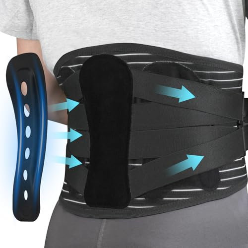 Cilnos Fascia Lombare Supporto Schiena, Fascia Schiena Lombare Traspirante per Uomini e Donne, Busto Ortopedico Lombare dal Design Ergonomico per Lesioni, Ernia del Disco, Sciatica e Altro