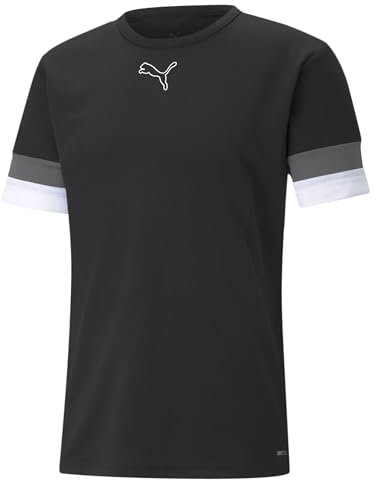 PUMA Herren teamRISE Jersey CE Trikots, Puma Black-Smoked Pearl-Puma White,