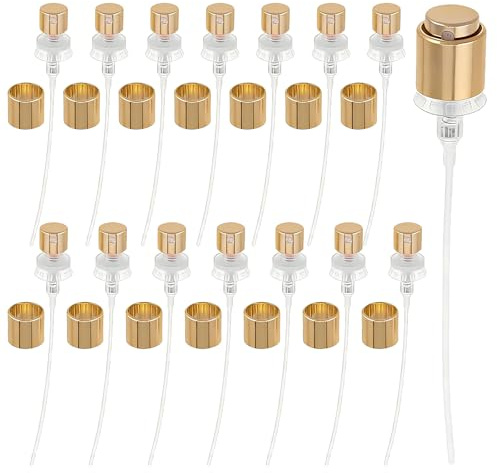 QingWing 15 Pezzi Ugelli Spray per Bottiglie di Profumo, Riutilizzabile Mini Ugello Spray, Moda Spruzzatore Pompa Profumo, per la Creazione di Profumi Fai da te e Ricariche (Oro)