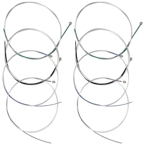 NIYANGLE 8 Stück 4/4 Violinsaiten Komplettset aus Robustem Material Geigensaiten Ersatzset für Besseren Klang Einfach Austauschbar Geigenzubehör für Violine