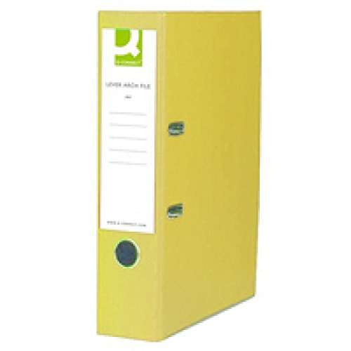 Q-Connect Lever Arch File Paperbacked A4 Yellow (10 Pack)