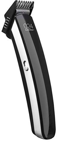 GAMMAPIU’ Tagliacapelli Uomo Professionale 024, Regolacapelli, Regolatore con 5 Pettini Distanziatori, Doppia Testina di Taglio, Lama Regolabile, Ricaricabile con Base Fissa