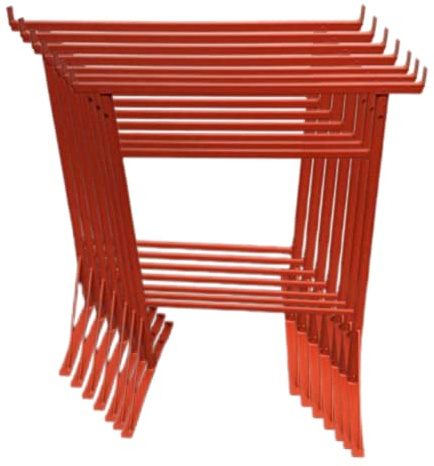 HILL TOP FABRICATIONS LTD 7 x Builders Trestles Size NO.3, Adjust 1.0m - 1.8m, SWL 400kg, Orange, Metal, Trestle