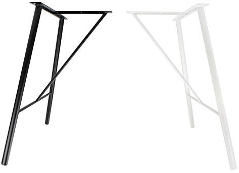 Natural Goods Berlin 2X Tischgestell Filigree Hairpin Legs Filigrane Tischbeine geneigt | 30mm Stahl | Esstisch, Schreibtisch, Konferenztisch (B71 x H72cm, Schwarz)