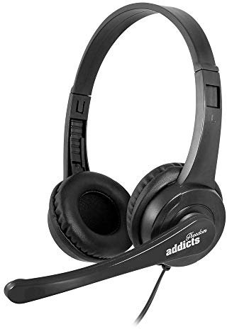 NGS VOX505USB Auricular Estéreo con Micrófono, Conexión USB y Control de Volumen para PC, Ordenador Portátil o Videoconsola