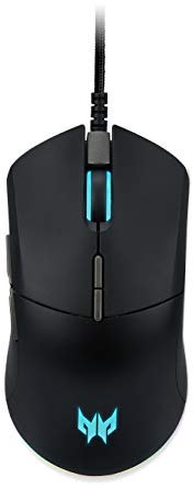 Acer Predator Maus Cestus 330, Gaming-Maus, ergonomisches Design, bis zu 16000 DPI, 5 DPI-Shift-Setting-Stufen, 7 programmierbare Tasten, 400 IPS, Beschleunigung 40 g, Polling Rate 1 ms/1000 Hz,