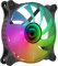 Mars Gaming MF-3D Noir, Ventilateur ARGB 360° 12cm, Miroir Infinity 3D, Système Anti-Vibration, Ultra-Silencieux, Compatibilité Totale