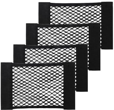 Kofferraum Netztasche, Kofferraum Netz mit Klettverschluss, Strapazierfähige Kofferraumnetz, Auto Aufbewahrungsnetz für Auto/SUV 40X25cm 4 Stück